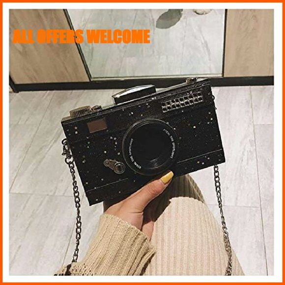 Soft PU Leather Crossbody Clutch Purse, Camera Bag Style, 6x4 Inches - Picture 4 of 7